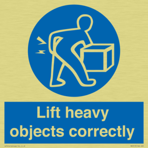 Lift heavy objects correctly